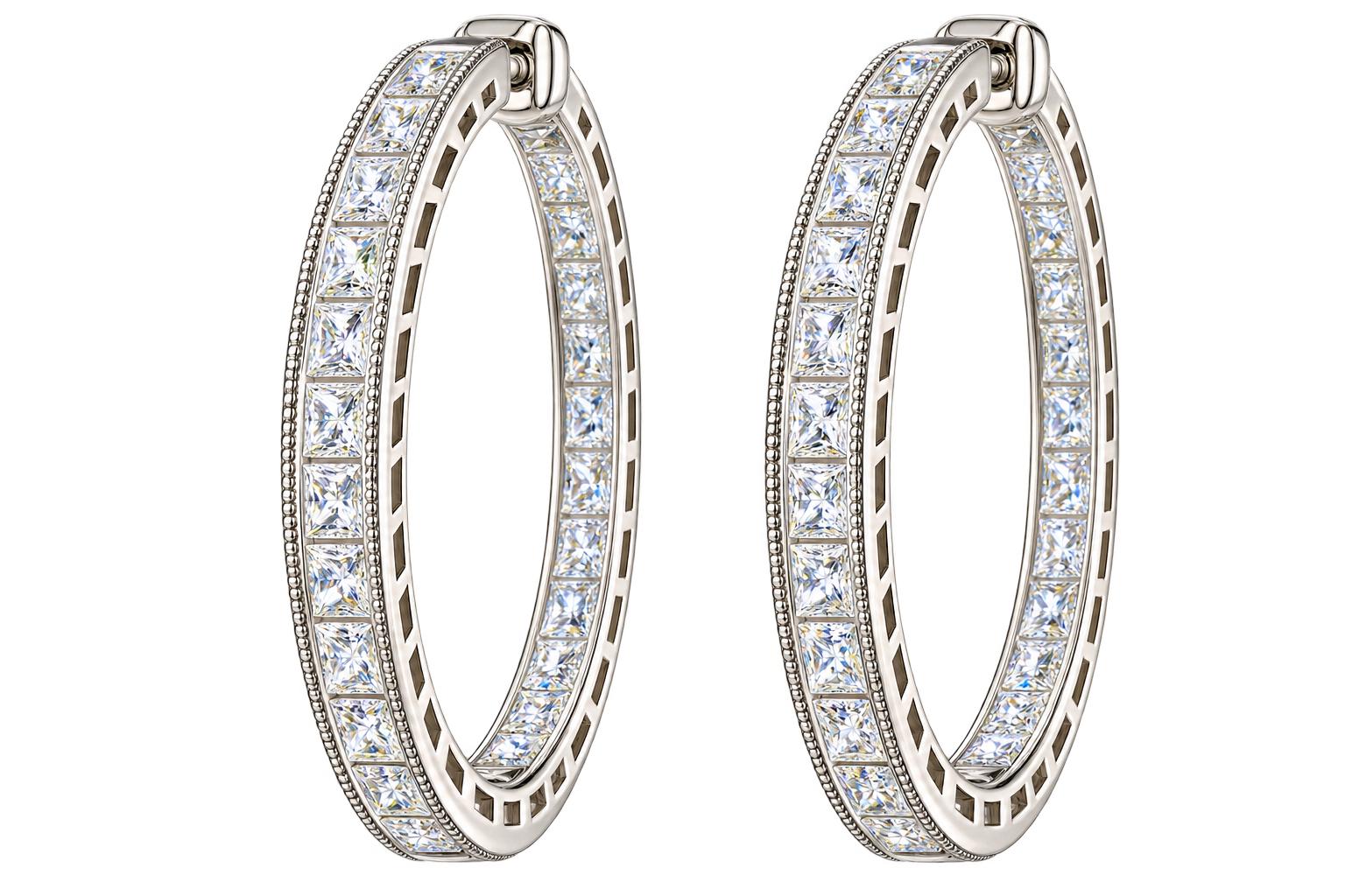 18k 12,76 Carat Hoops