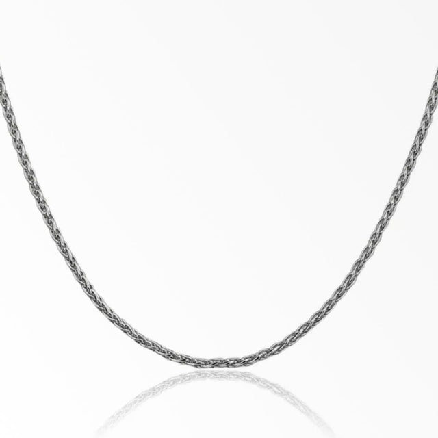 White Gold Wheat Chain