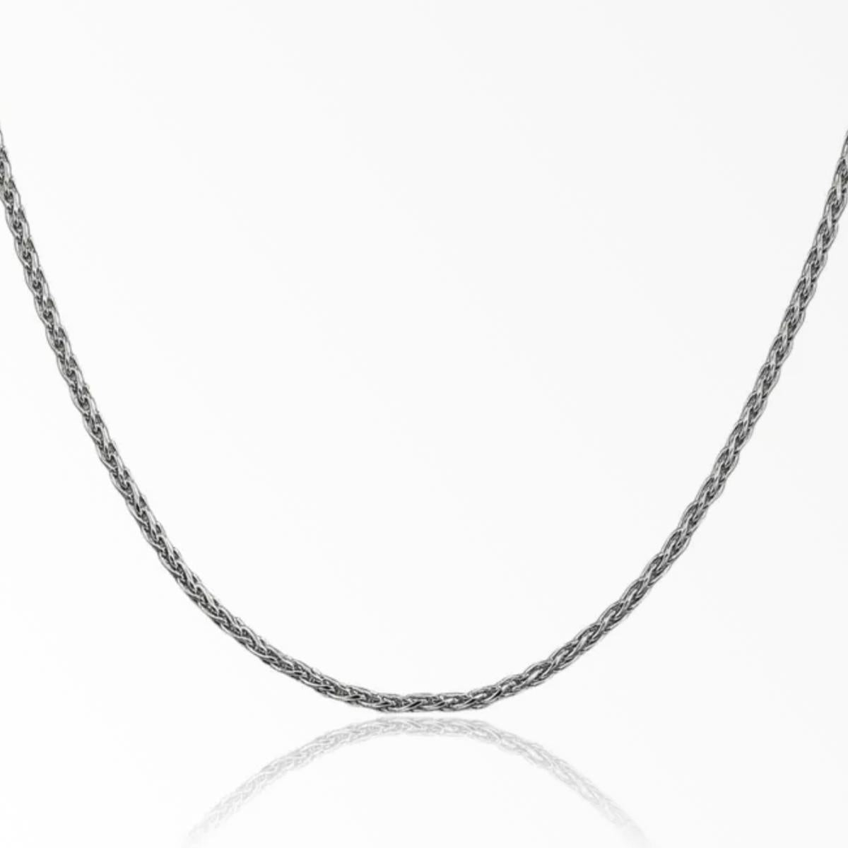 White Gold Wheat Chain
