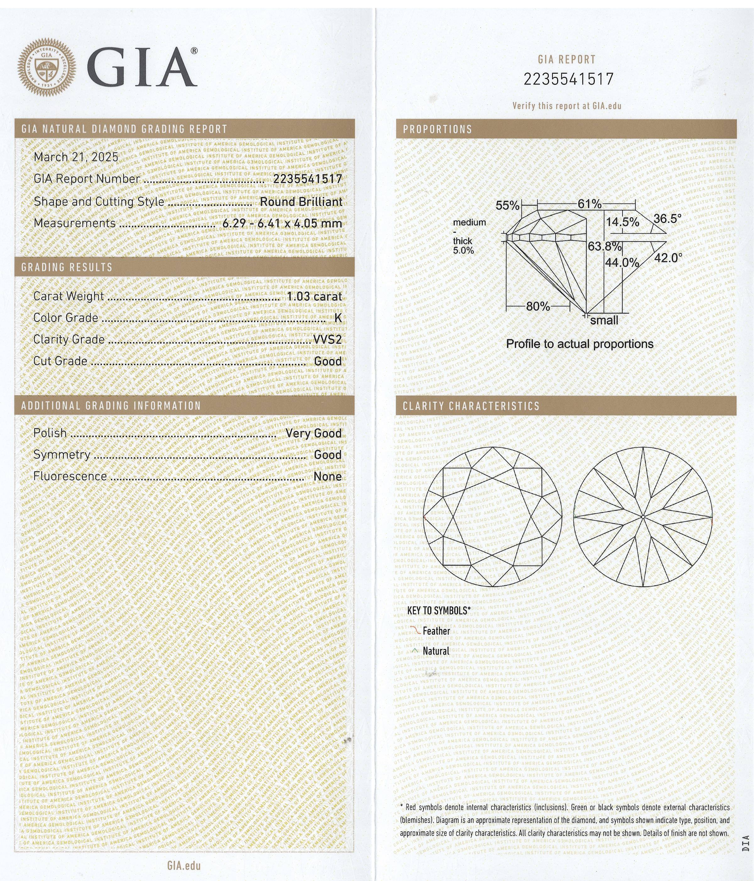 18k White Gold 2.04 Carat Stud Earrings