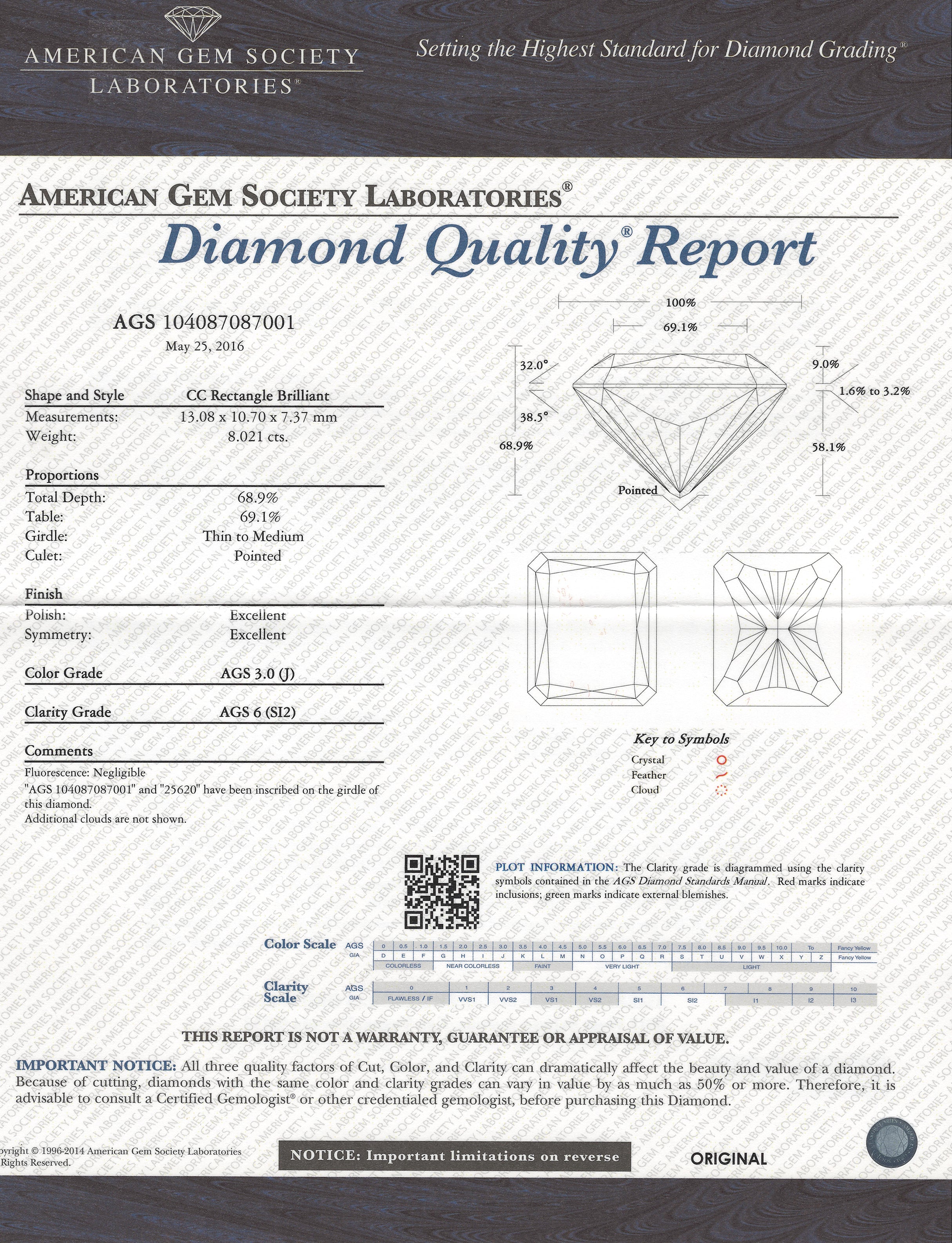 9.64 Carat Total Weight Diamond Ring