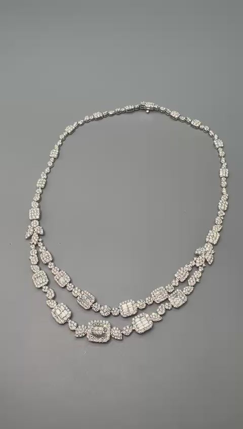 18k White Gold Diamond Necklace