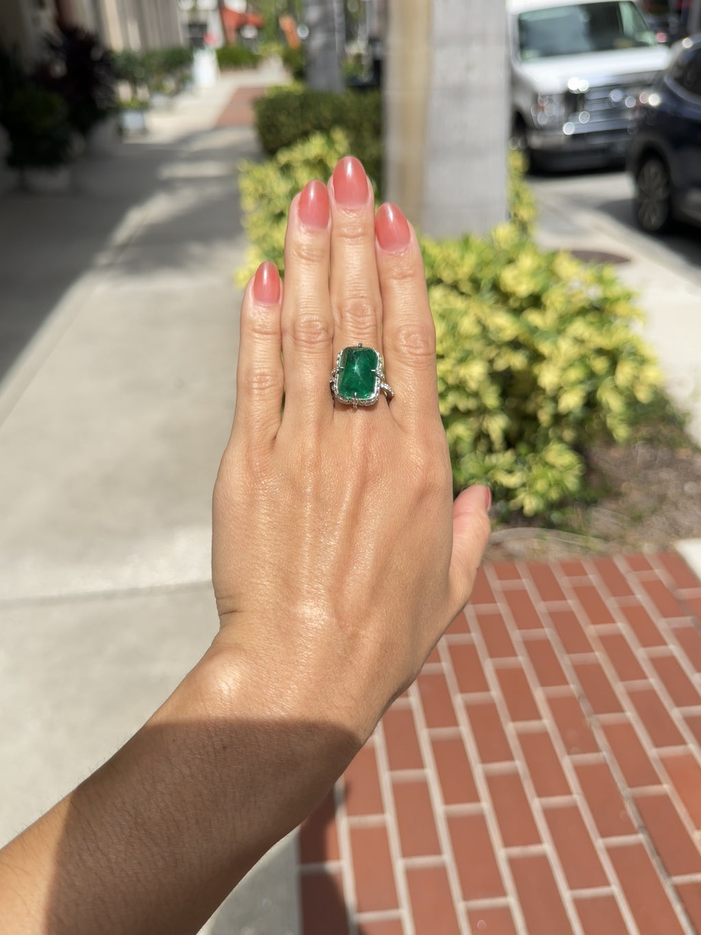 Platinum Gubelin Certified Emerald Ring