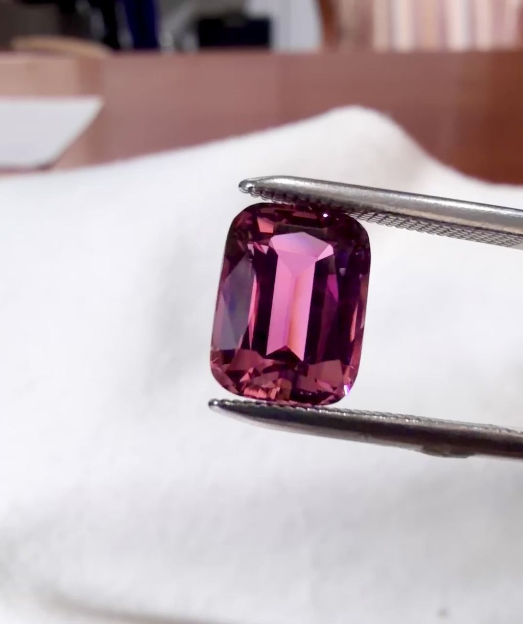 Antique Cushion Pink Tourmaline 4.07 Carat