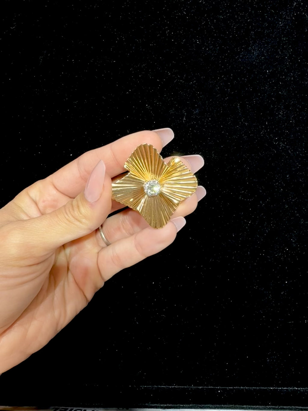 Retro Period Tiffany & Co Diamond Fan Pin