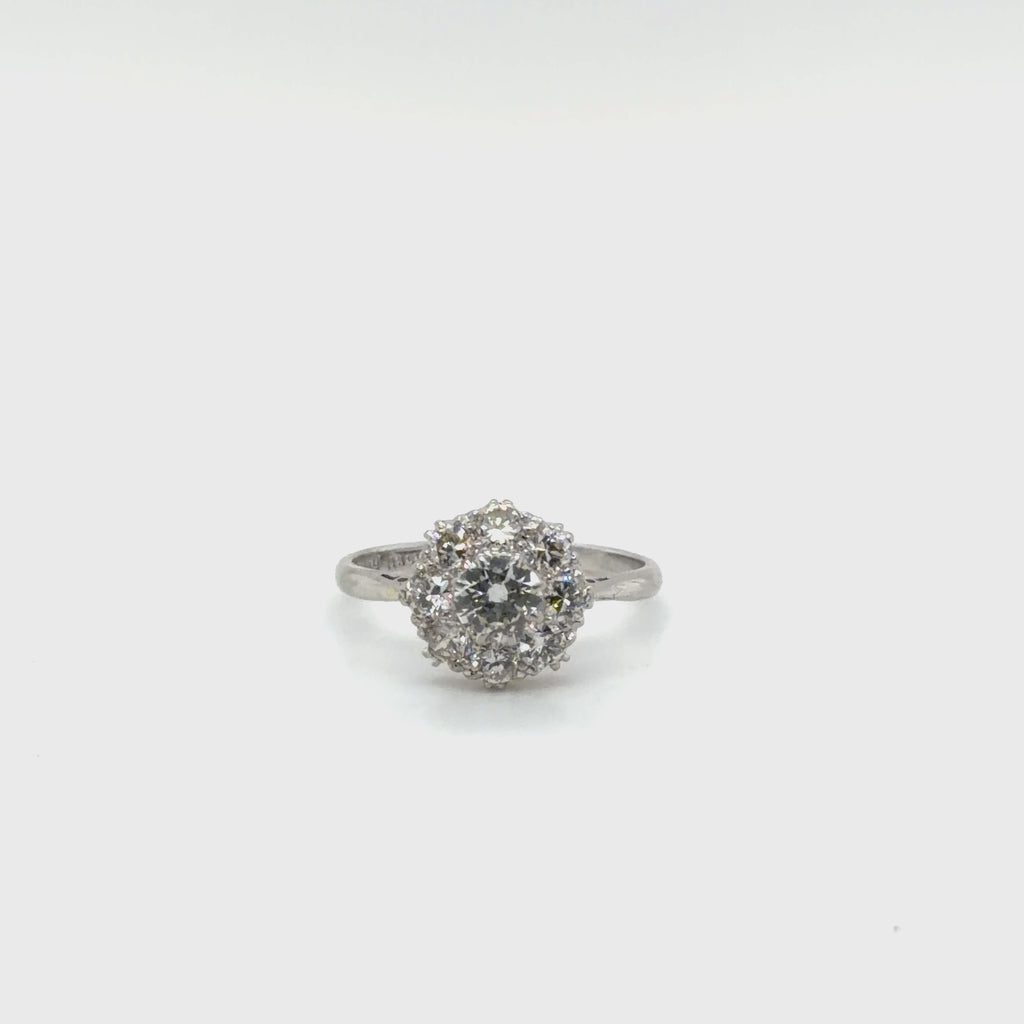 18k White Edwardian Period Diamond Ring