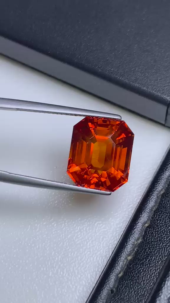 Spectacular 16.02 Carat Orange Sapphire