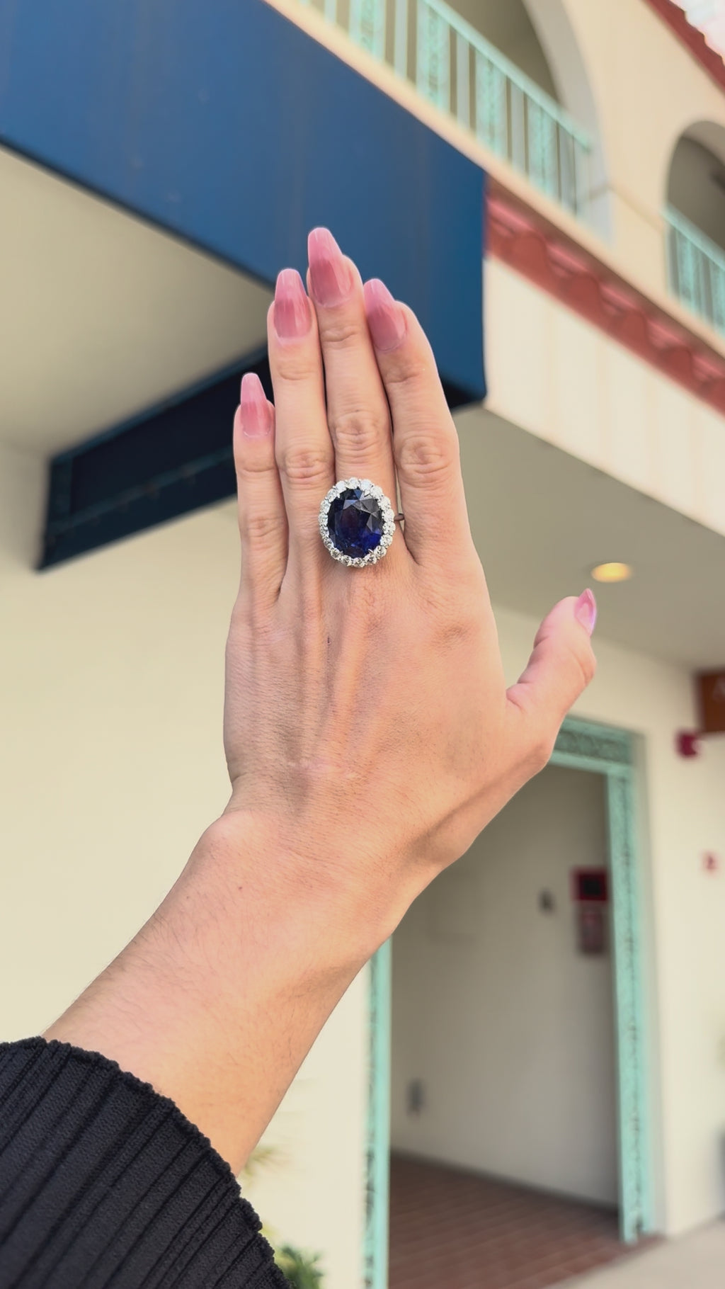 Platinum 20.12 Carat Sapphire Ring