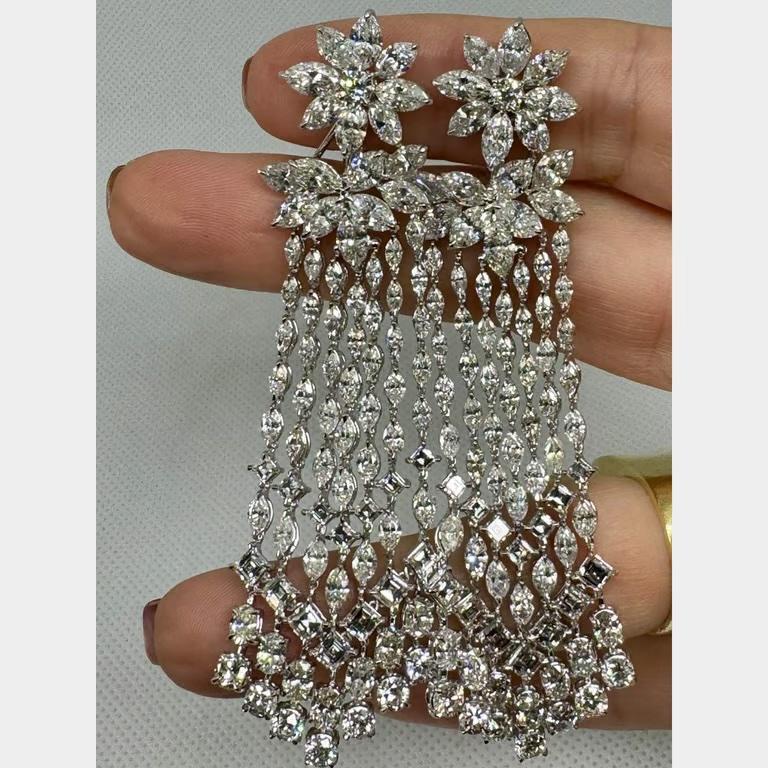 Platinum Chandelier Earrings