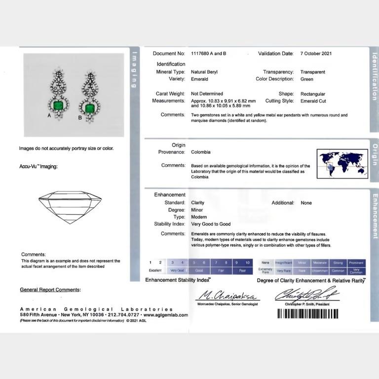 18k Emerald Chandelier Earrings