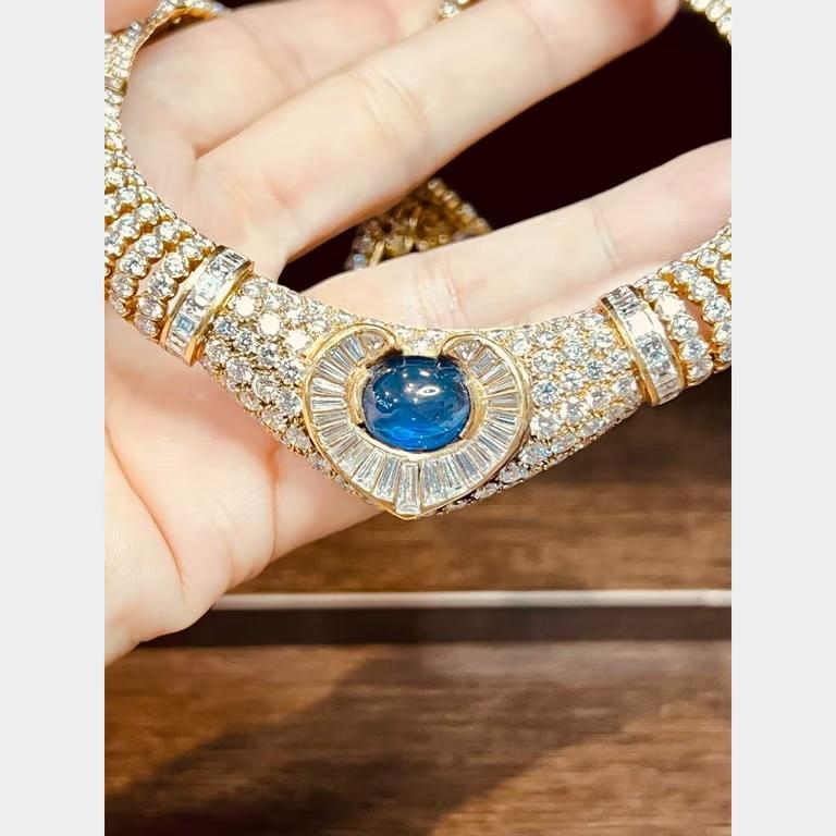 18k Saphire & Diamond Necklace