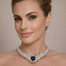 18k Saphire & Diamond Necklace