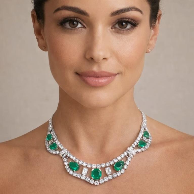 Aldao Emerald & Diamond Necklace