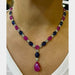 18k Ruby & Sapphire Necklace