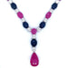 18k Ruby & Sapphire Necklace