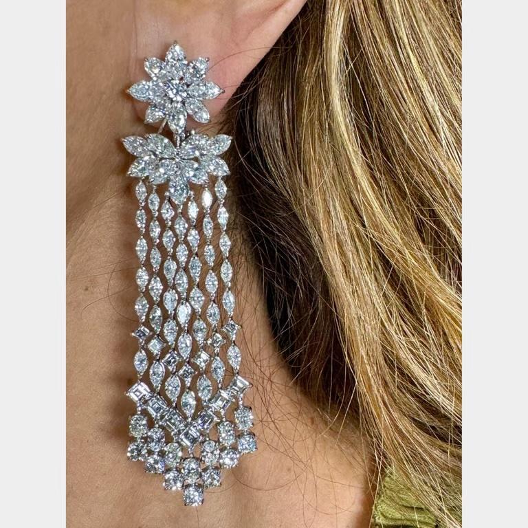 Platinum Chandelier Earrings
