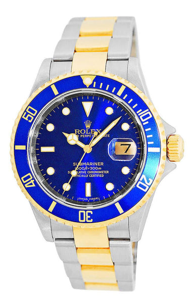 Rolex Submariner 16613 18k & Stainless "Bluesy"