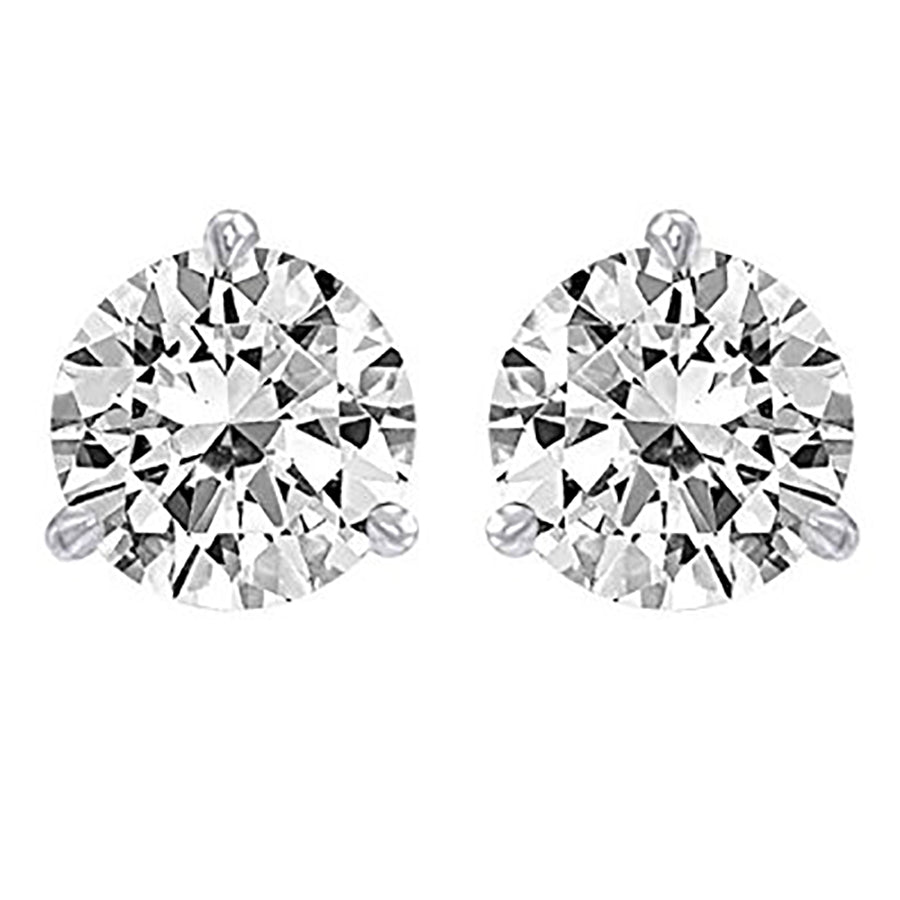 4.02 Carat Platinum Diamond Studs with GIA Certified E Color SI2 Clarity