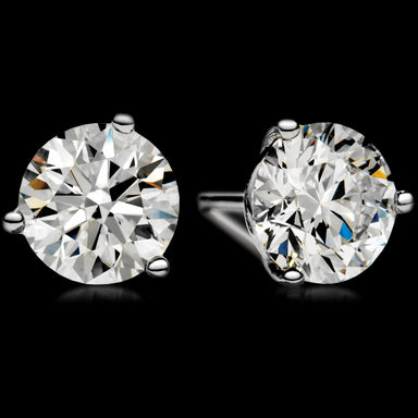 4.02 Carat Platinum Diamond Studs with GIA Certified E Color SI2 Clarity