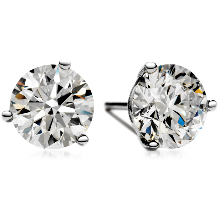 4.02 Carat Platinum Diamond Studs with GIA Certified E Color SI2 Clarity