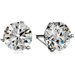 4.02 Carat Platinum Diamond Studs with GIA Certified E Color SI2 Clarity
