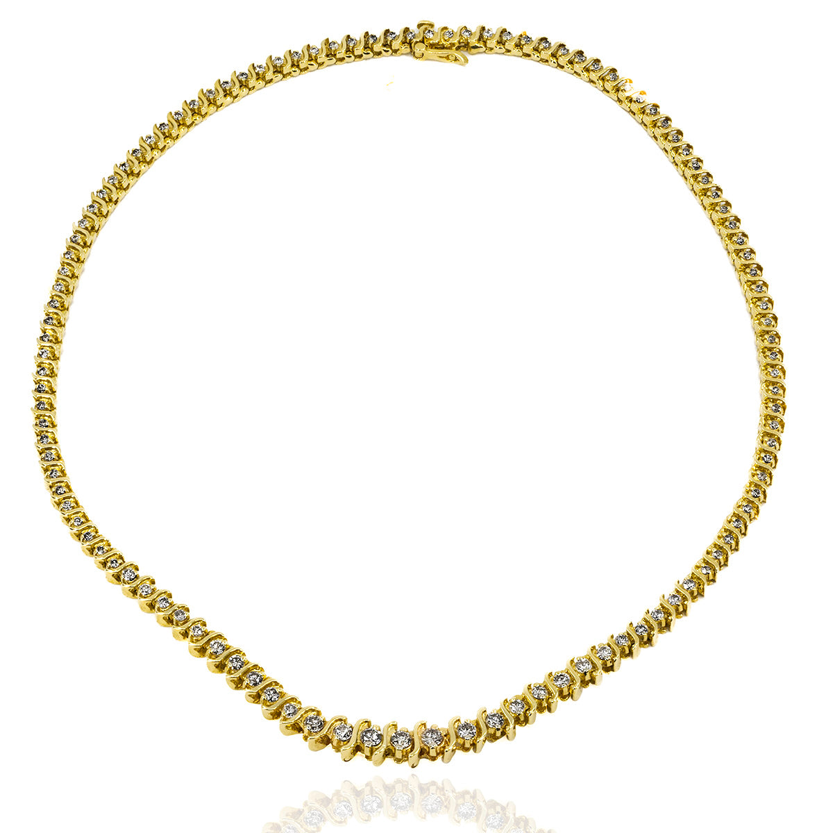 14k S Link Diamond Necklace