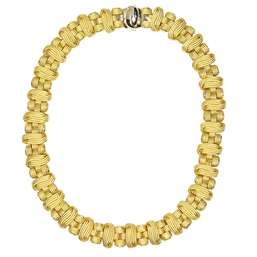 18k Woven Gold Necklace