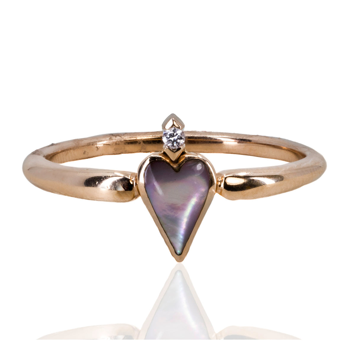 Kabana Rose Gold Pink Mother of Pearl Ring