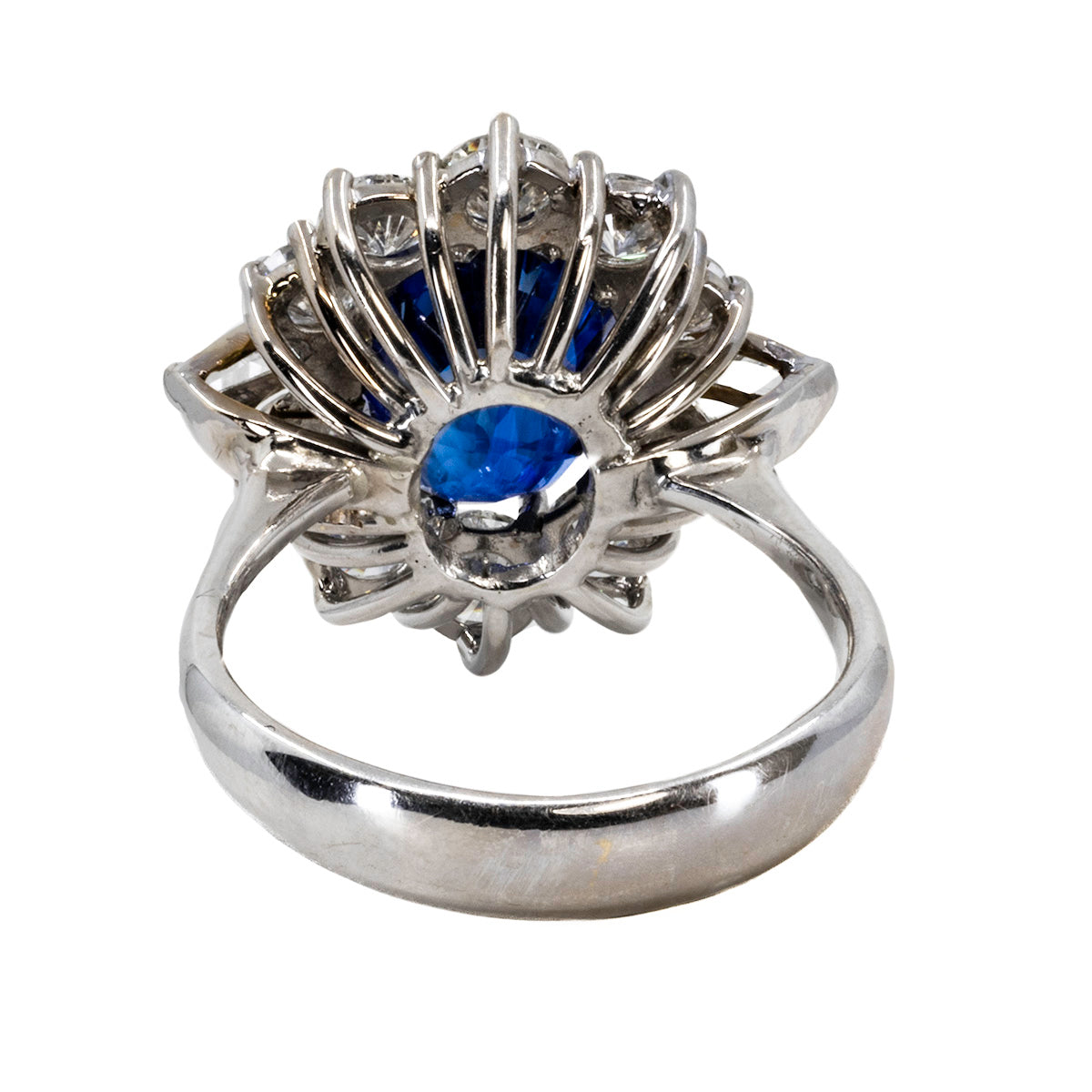 6.37 Carat Royal Blue Sapphire Ring