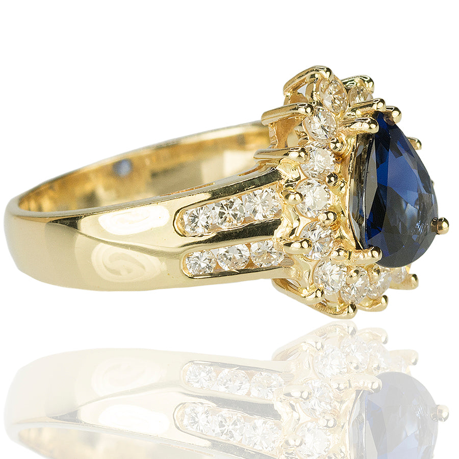 Pear Shape Sapphire Ring