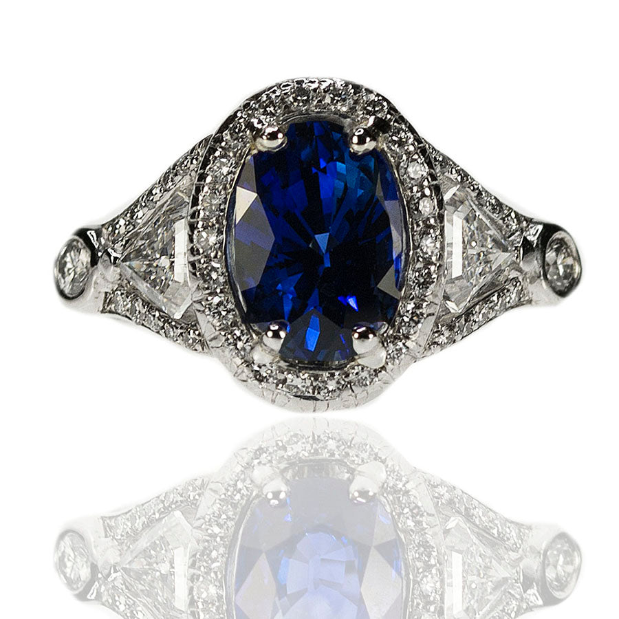 Vivid Blue Sapphire Ring
