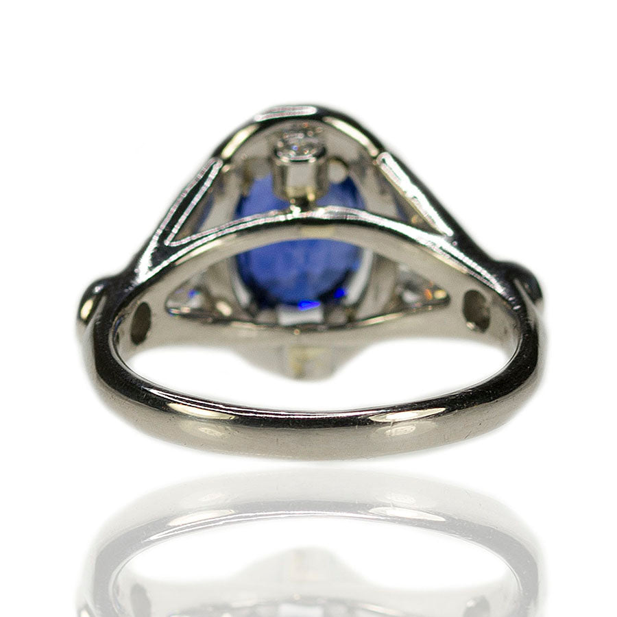 Vivid Blue Sapphire Ring