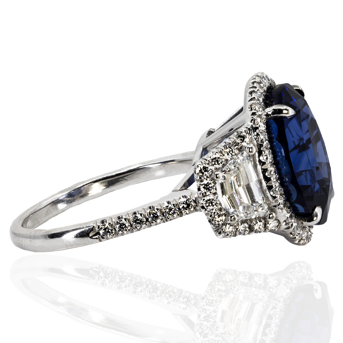 9.56 Carat Royal Blue Sapphire Ring
