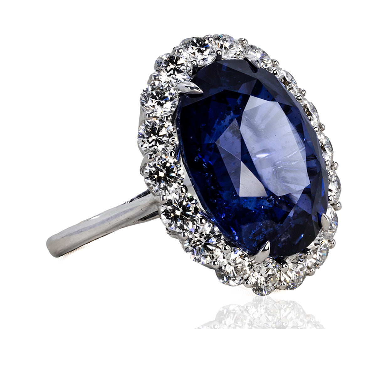 Platinum 20.12 Carat Sapphire Ring