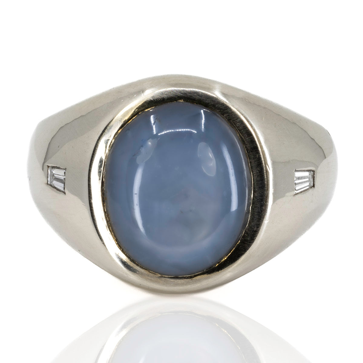 Sky Blue Star Sapphire Ring