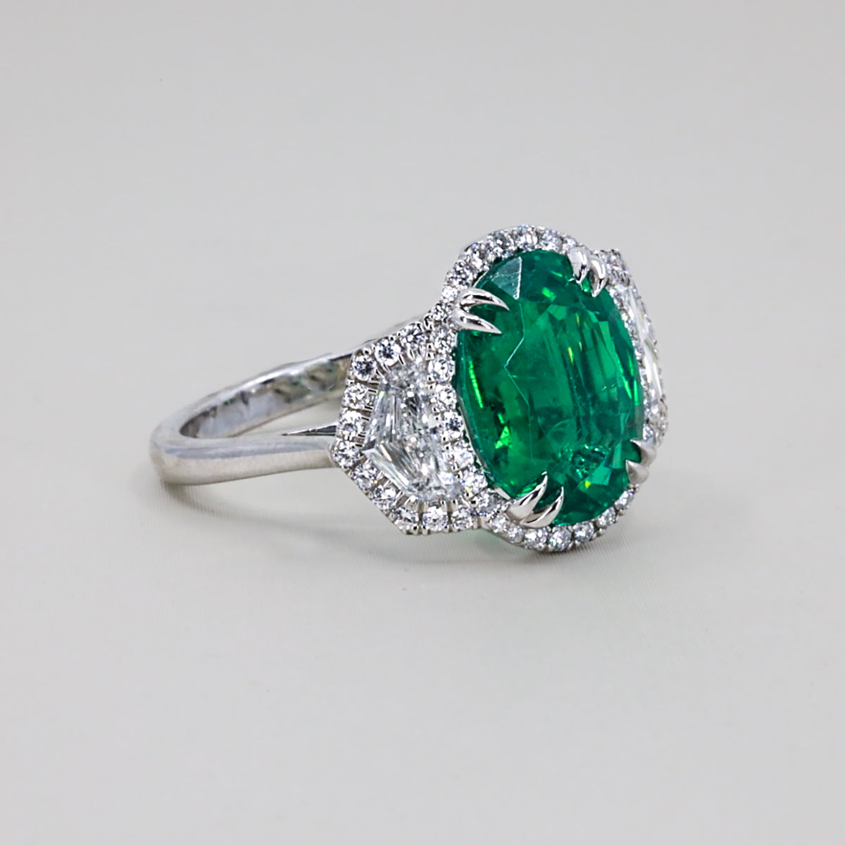 Platinum Emerald Ring