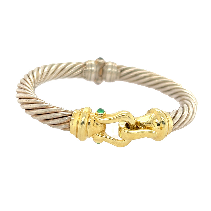David Yurman 18k & Sterling Bangle