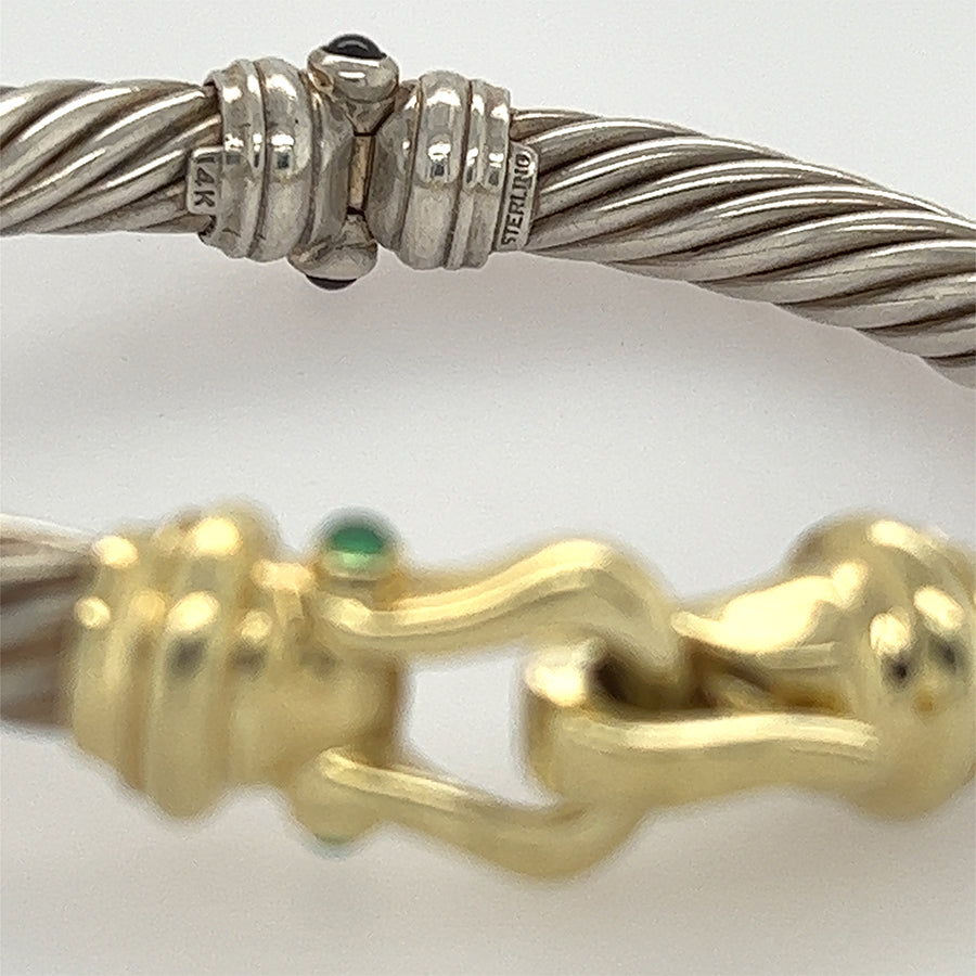 David Yurman 18k & Sterling Bangle