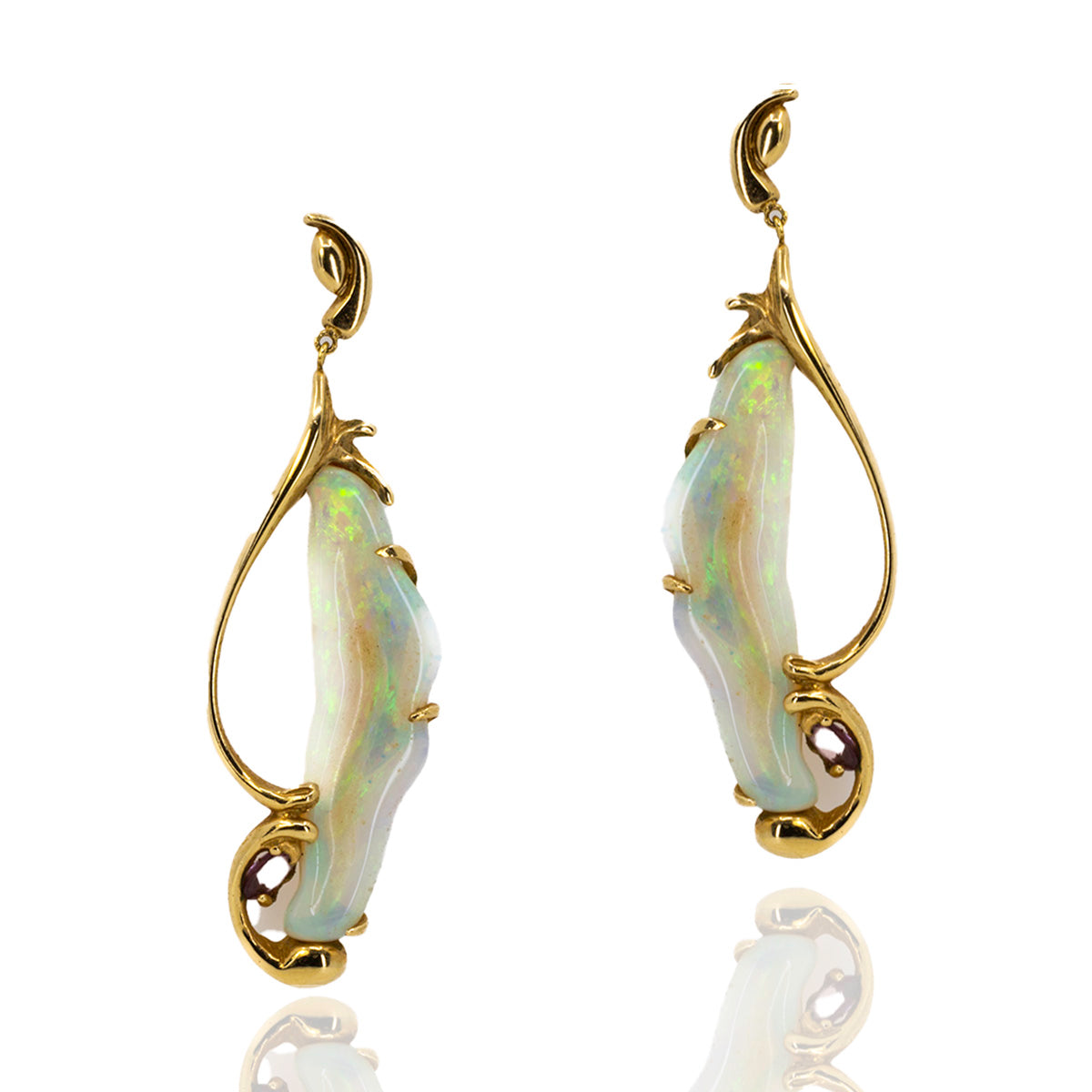 Stunning Freeform Opal Earrings