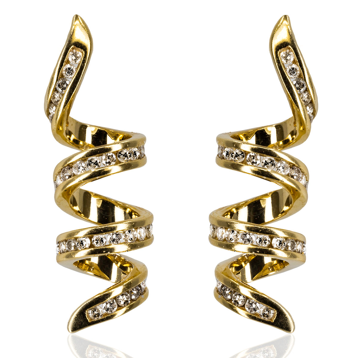 Swirly Diamond Earrings