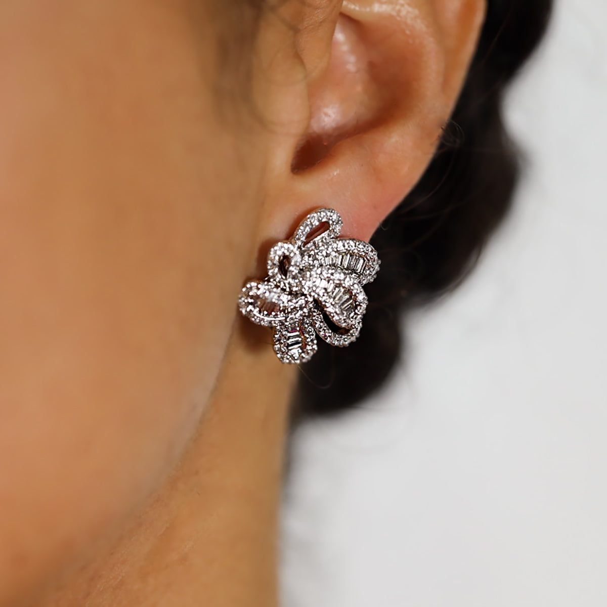 18k Italian Diamond Earrings