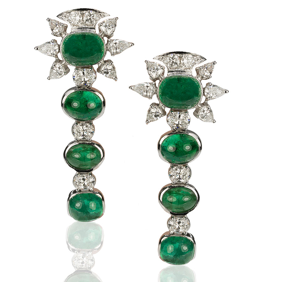 18k Emerald Earrings
